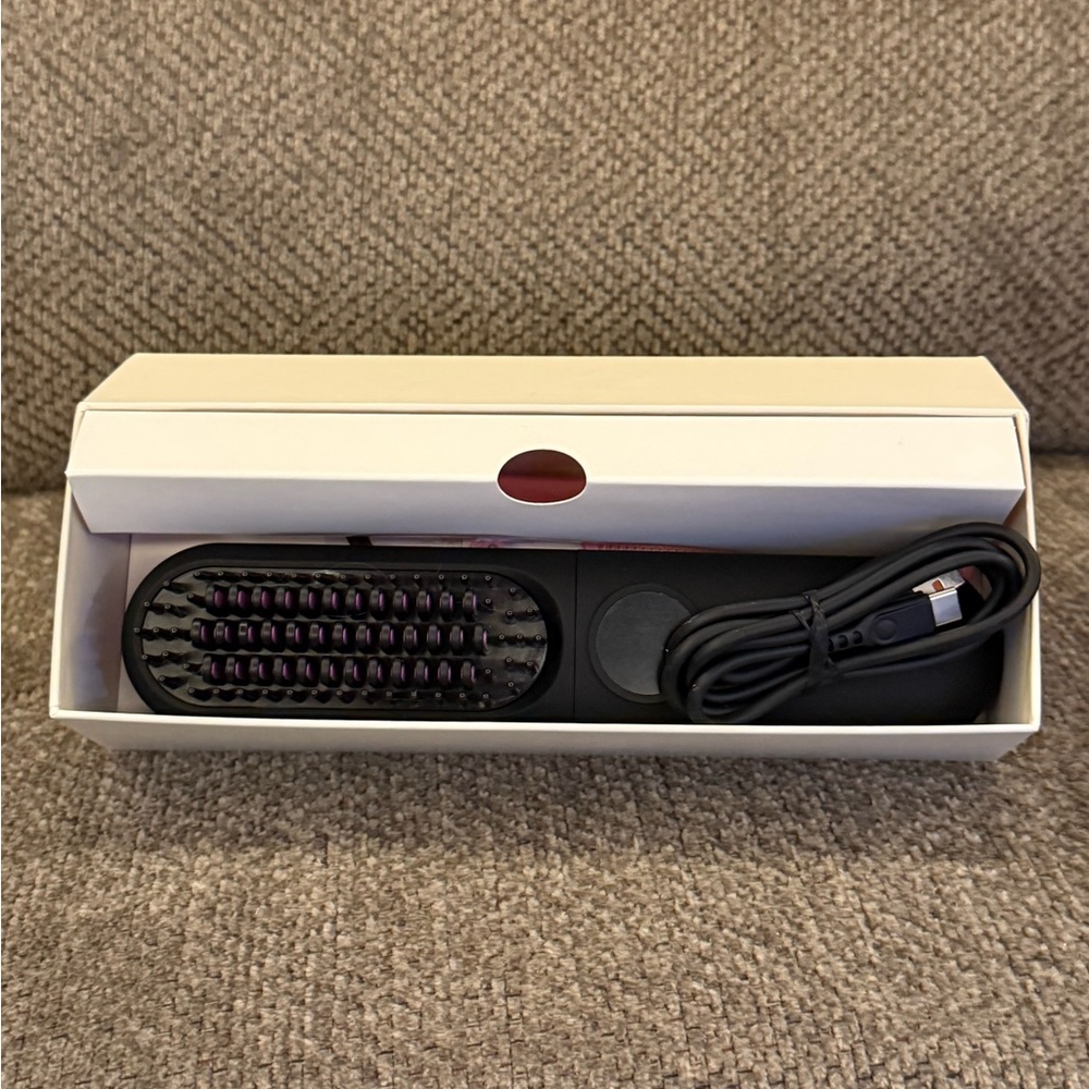 Cordless Mini Hair Straightener Brush with Display